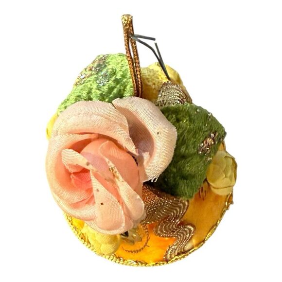 1967 Mr. Christmas Vintage Ornament Gold Velvet Christmas Bell Floral - Picture 8 of 12